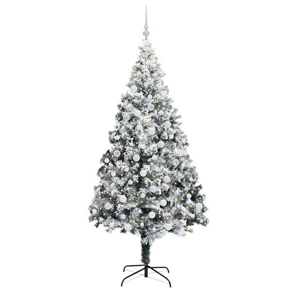 vidaXL Árbol de Navidad artificial Verde 180 cm PVC y Acero y Plástico