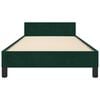 vidaXL Estructura cama sin colch&oacute;n terciopelo verde oscuro 100x200 cm