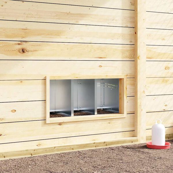 vidaXL Nido para gallinas con 3 compartimentos y patas de acero galvanizado