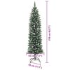 vidaXL &Aacute;rbol Navide&ntilde;o Artificial Delgado con 300 LED Verde y 210 cm