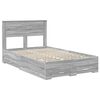 vidaXL Estructura de cama con cabecera Gris Sonoma 120 x 200 cm