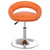 vidaXL Sillas de comedor giratorias 4 uds cuero sint&eacute;tico naranja