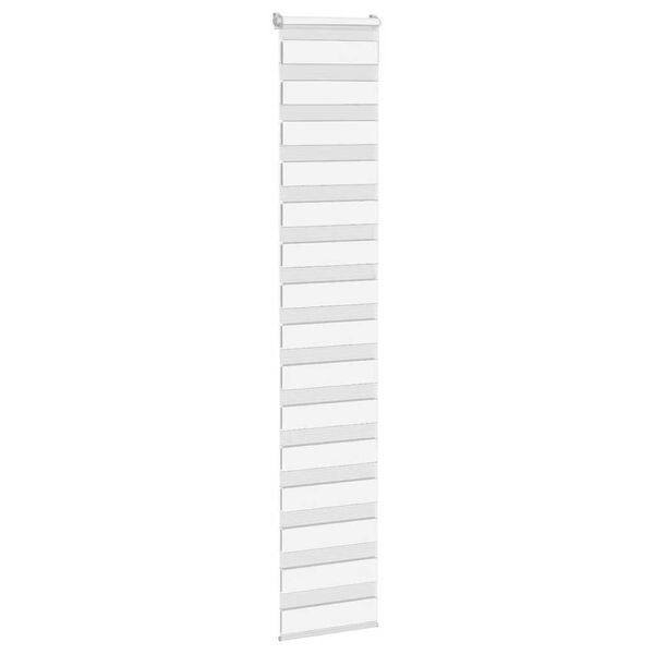 vidaXL Estor cebra blanco 40x230 cm tejido ancho 35,9 cm poli&eacute;ster