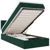 vidaXL Estructura de cama otomana colch&oacute;n terciopelo verde oscuro