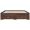 vidaXL Cama con cajones madera de ingenier&iacute;a marr&oacute;n roble 135x190 cm