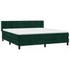 vidaXL Cama box spring con colch&oacute;n terciopelo verde oscuro 180x200 cm