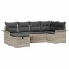 vidaXL Conjunto de sof&aacute;s de jard&iacute;n 6 uds. Gris Claro 55 x 55 x 37 cm