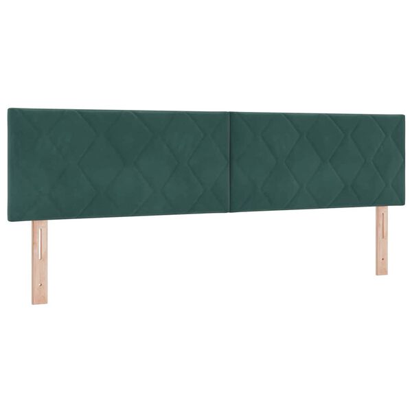 vidaXL Cama tipo Box Spring Verde oscuro 200 x 180 cm Poli&eacute;ster