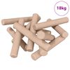 vidaXL Dowel de madera 24000 pcs Marr&oacute;n Madera maciza