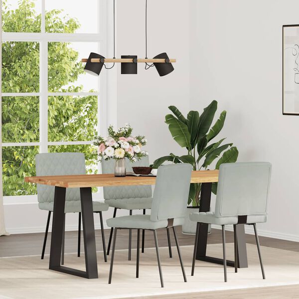 vidaXL Sillas de comedor 4 unidades terciopelo gris oscuro