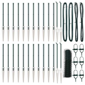 vidaXL Poste de Valla Verde