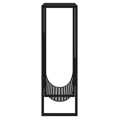 vidaXL Revistero de acero negro 35x15x45 cm