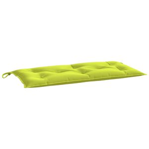 vidaXL Coj&iacute;n de banco de jard&iacute;n tela Oxford verde claro 100x50x7 cm