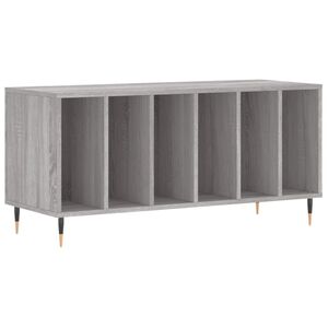 vidaXL Mueble para discos madera contrachapada gris Sonoma 100x38x48cm