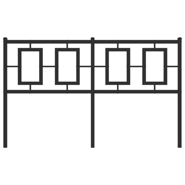 vidaXL Cabecero de repuesto de metal negro 140 cm