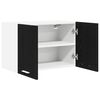 vidaXL Mueble colgante con puerta 2 pcs Roble Negro y 60 x 31 x 40 cm