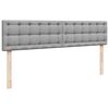 vidaXL Estructura de cama otomana colchones tela gris claro 200x200cm