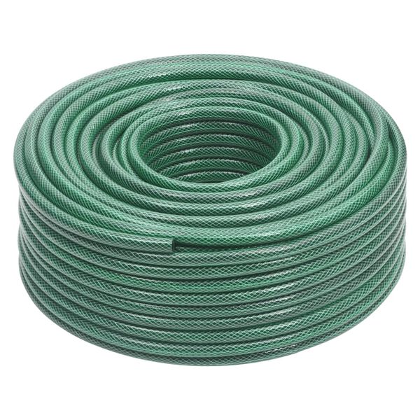 vidaXL Manguera de jard&iacute;n con accesorios PVC verde 0,5" 100 m