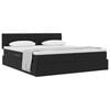 vidaXL Cama con almacenamiento con colch&oacute;n Negro 90 x 200 cm
