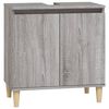 vidaXL Set de muebles de baño 3 pzas madera contrachapada gris sonoma
