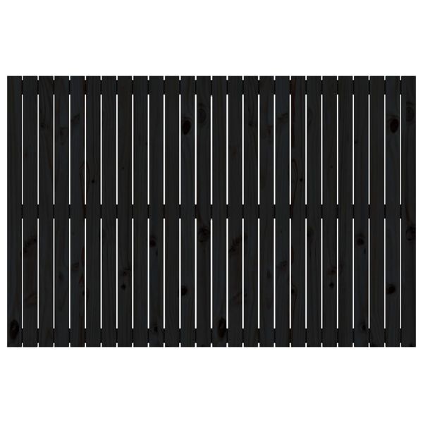 vidaXL Cabecero de cama de pared madera maciza pino negro 166x3x110 cm