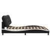 vidaXL Estructura de cama con LED sin colch&oacute;n Hvar negro blanco 200x200 cm