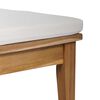 vidaXL Banco de jard&iacute;n 2 pcs Crema y marr&oacute;n Madera maciza de Teca