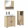 vidaXL Juego de muebles de ba&ntilde;o Montaje en la pared 3 pcs Roble Sonoma