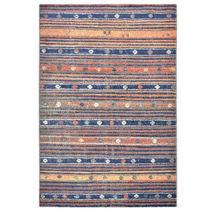 vidaXL Alfombra de PP azul y naranja 160x230 cm