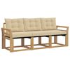 vidaXL Conjunto de sof&aacute;s de exterior 3 uds. y Beige
