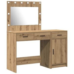 vidaXL Mesa de tocador con caj&oacute;n 2 pcs Marr&oacute;n 40 x 41 x 75 cm