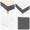 vidaXL Cama tipo Box Spring Gris oscuro 200 x 160 cm Poli&eacute;ster