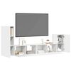 vidaXL Set de muebles para TV 4 piezas madera contrachapada blanco