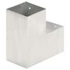 vidaXL Conectores de postes en L 4 uds metal galvanizado 101x101 mm