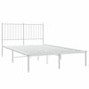 vidaXL Estructura cama sin colch&oacute;n con cabecero metal blanco 120x190cm