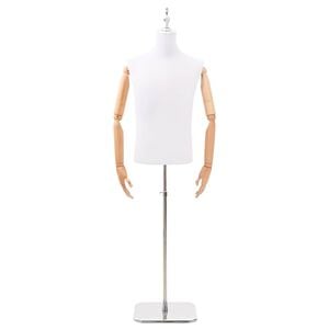 vidaXL Maniqu&iacute; ajustable de 170-218 cm con base Masculino PP Blanco