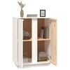 vidaXL Aparador de madera maciza de pino blanco 60x35x80 cm