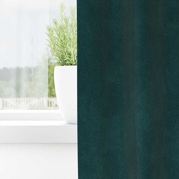 vidaXL Cortinas opacas 2 pcs Verde oscuro 140 x 225 cm Terciopelo