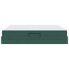 vidaXL Cama con almacenamiento y colch&oacute;n Verde oscuro 160 x 200 cm