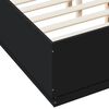 vidaXL Estructura cama con luces LED madera ingenier&iacute;a negro 140x190cm