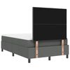 vidaXL Cama tipo Box Spring con colchón Gris oscuro 120 x 190 cm tela