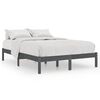 vidaXL Estructura de cama de madera maciza de pino gris 160x200 cm