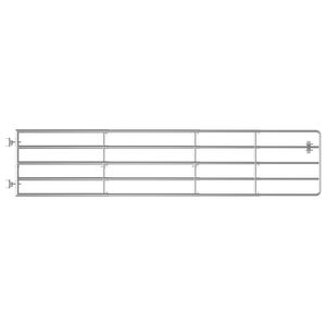 vidaXL Cancela de 5 barras para campo acero plateado (150-400)x90 cm