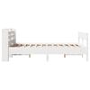 vidaXL Estructura de cama sin colch&oacute;n madera de pino blanco 135x190 cm