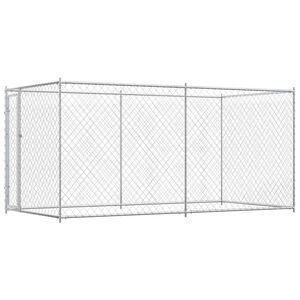 vidaXL Perrera de exterior 382x192x185 cm