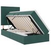vidaXL Cama con almacenamiento y LED con LED Verde oscuro 90 x 190 cm