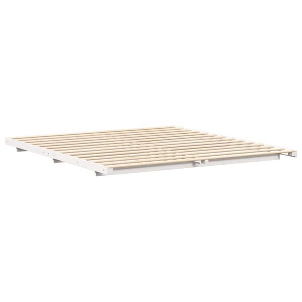 vidaXL Estructura de cama Blanco 200 x 210 cm Madera maciza de pino