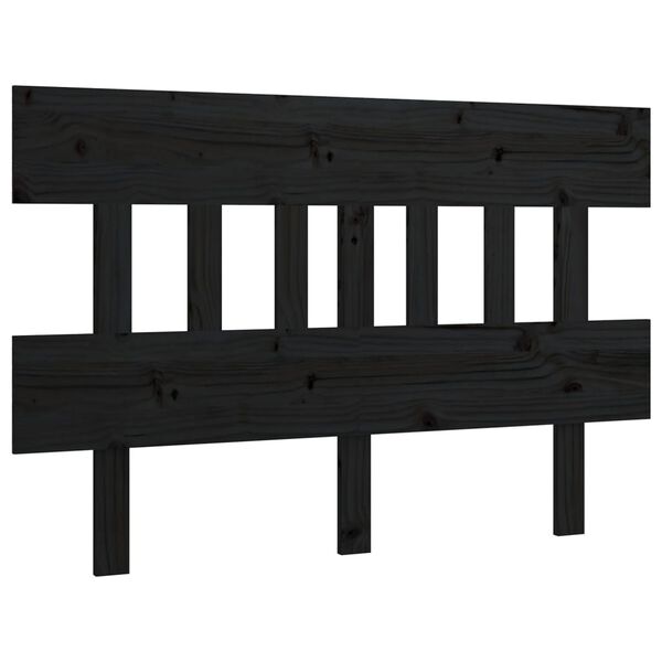 vidaXL Cabecero de cama madera maciza de pino negro 183,5x3x81 cm