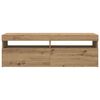 vidaXL Mueble de TV luces LED madera roble artisan 120x35x40 cm