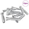 vidaXL Tornillo de cabeza cap 12 pcs Plateado M7 x 40 mm Acero